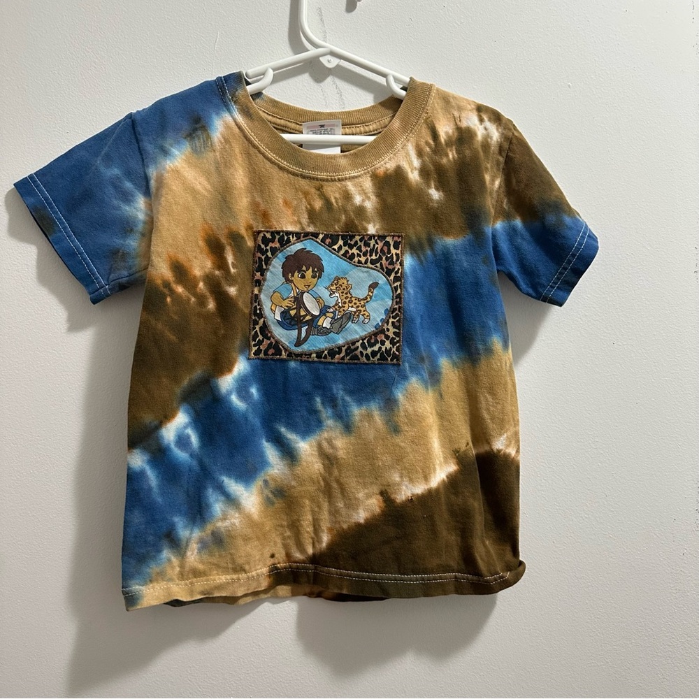 RARE Vtg Y2K Anvil Nickelodeon Dora And Diego Tye Dye T Shirt Size XS 2000’s